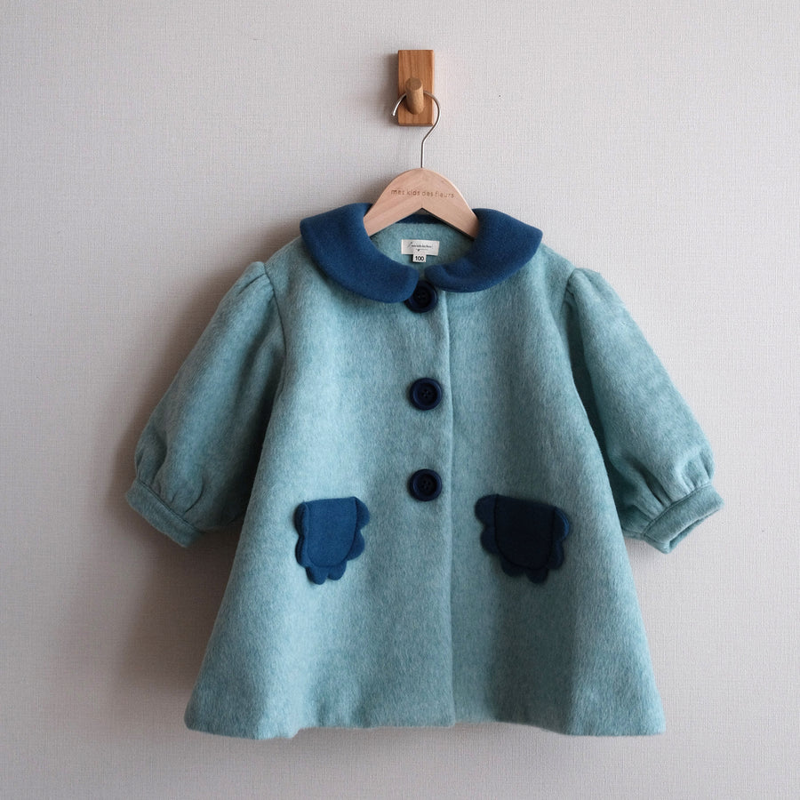 [Pre-Order] Mes Kids Des Fleurs :: Lantern Sleeve Overcoat Mint