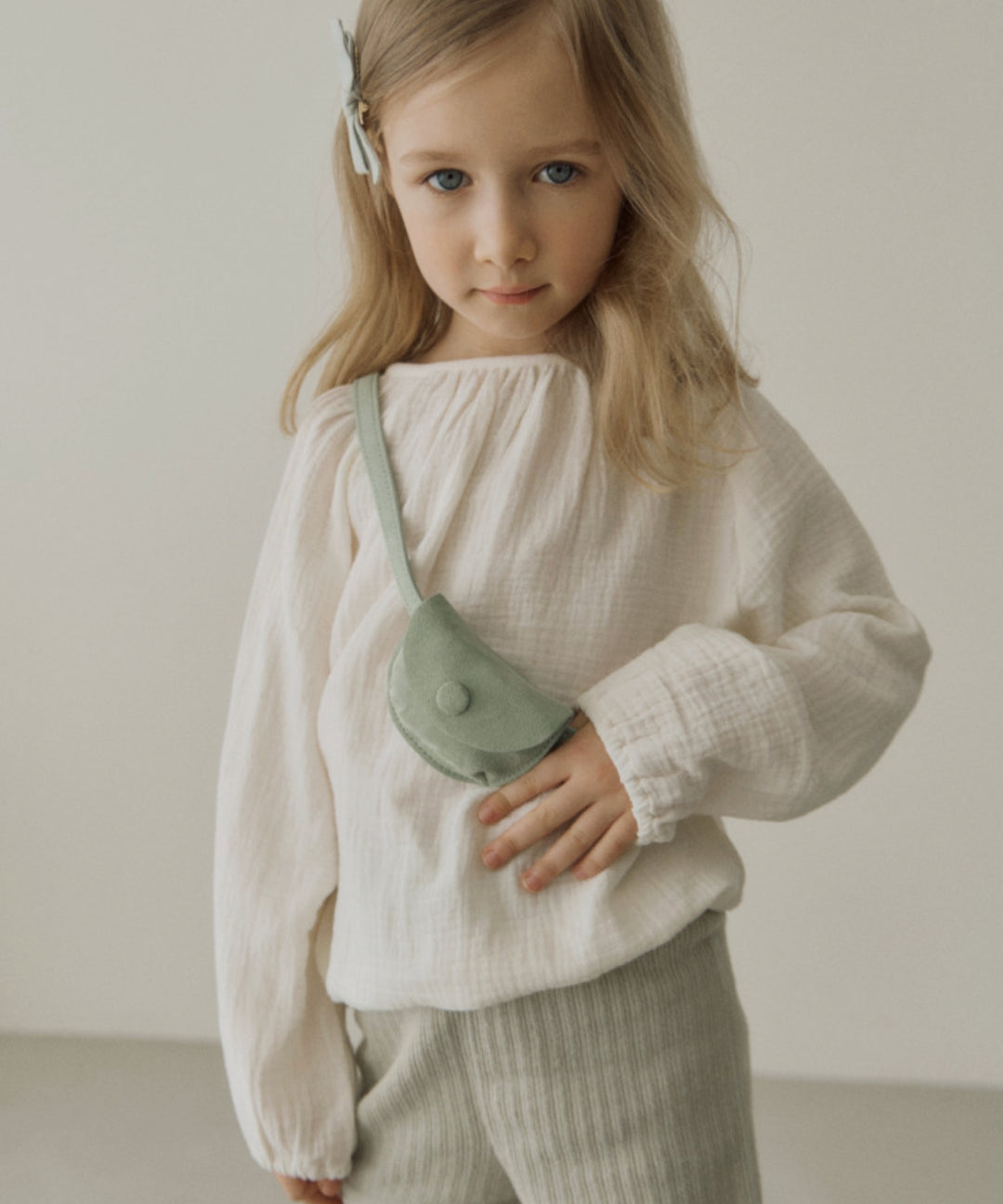 [US ONLY] Ecrin - Suede Coin Bag Sage