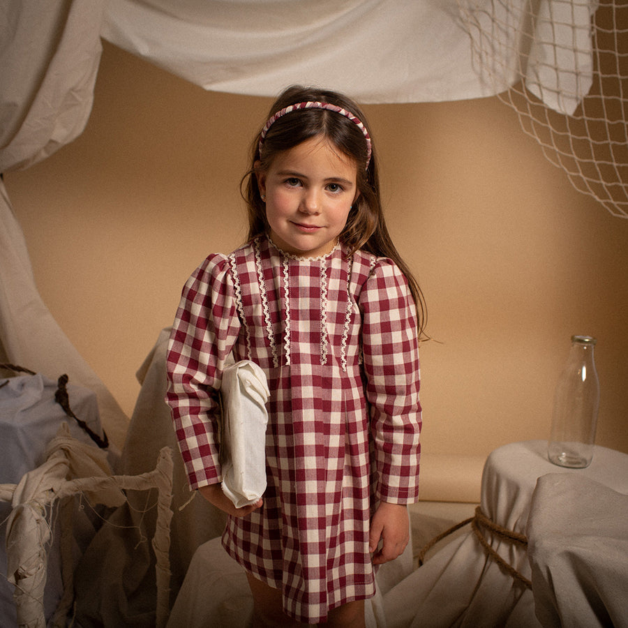 Birinit Petit :: Maroon Gingham Dress