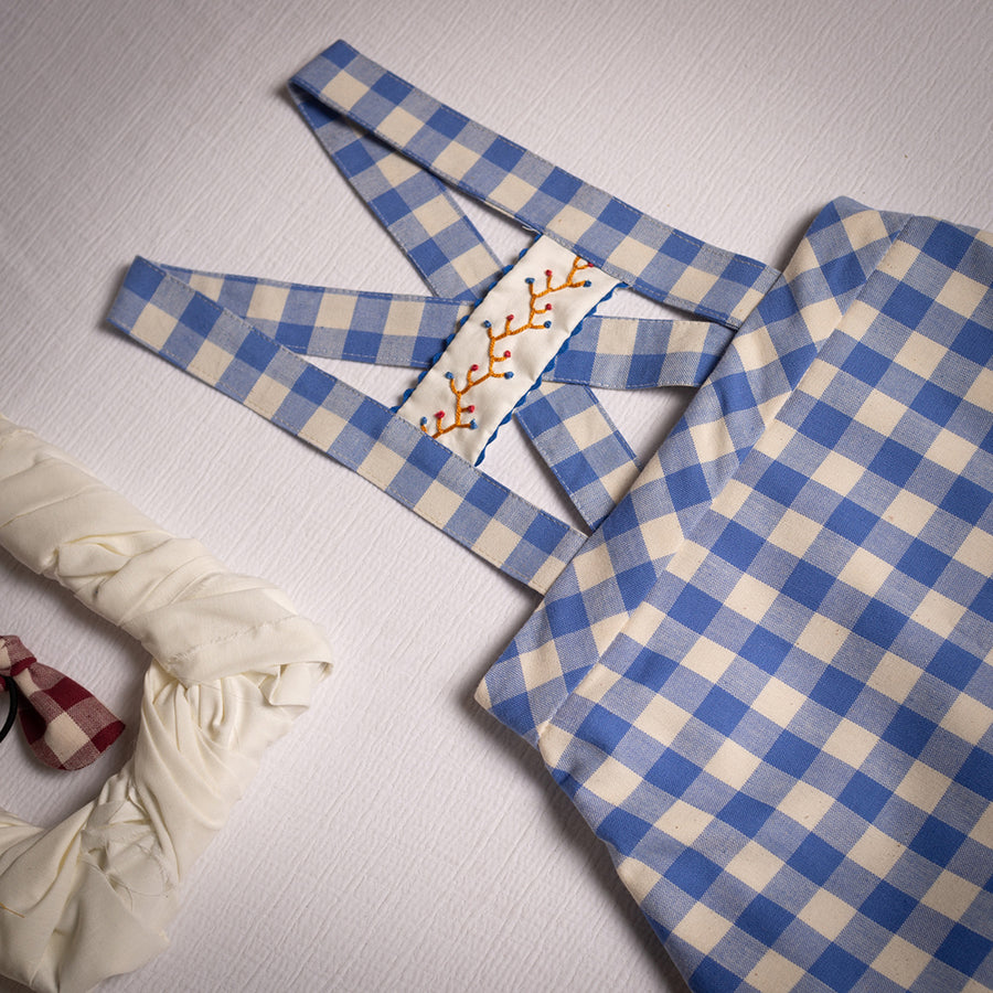 Birinit Petit :: Bluish Gingham Zip Line Skirt