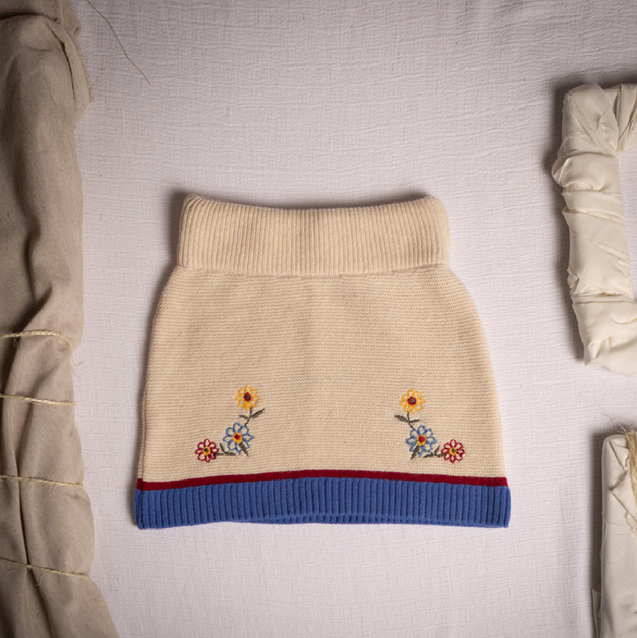 Birinit Petit :: Ivory Embroidered Skirt