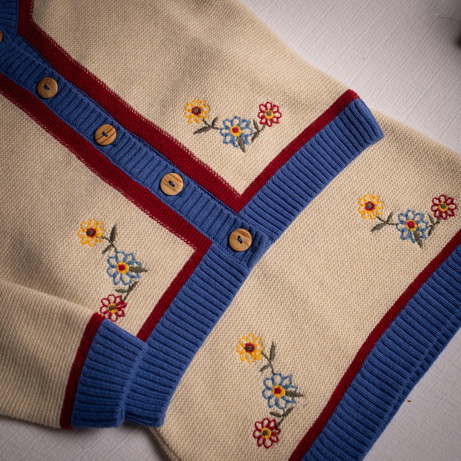 Birinit Petit :: Ivory Embroidered Skirt
