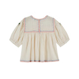 Emile Et Ida -  Blouse Brodee Cream / Pink