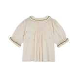 Emile Et Ida -  Blouse Brodee Creme / Yellow