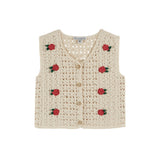Emile Et Ida :: Crochet Sleeveless Cardigan Ecru