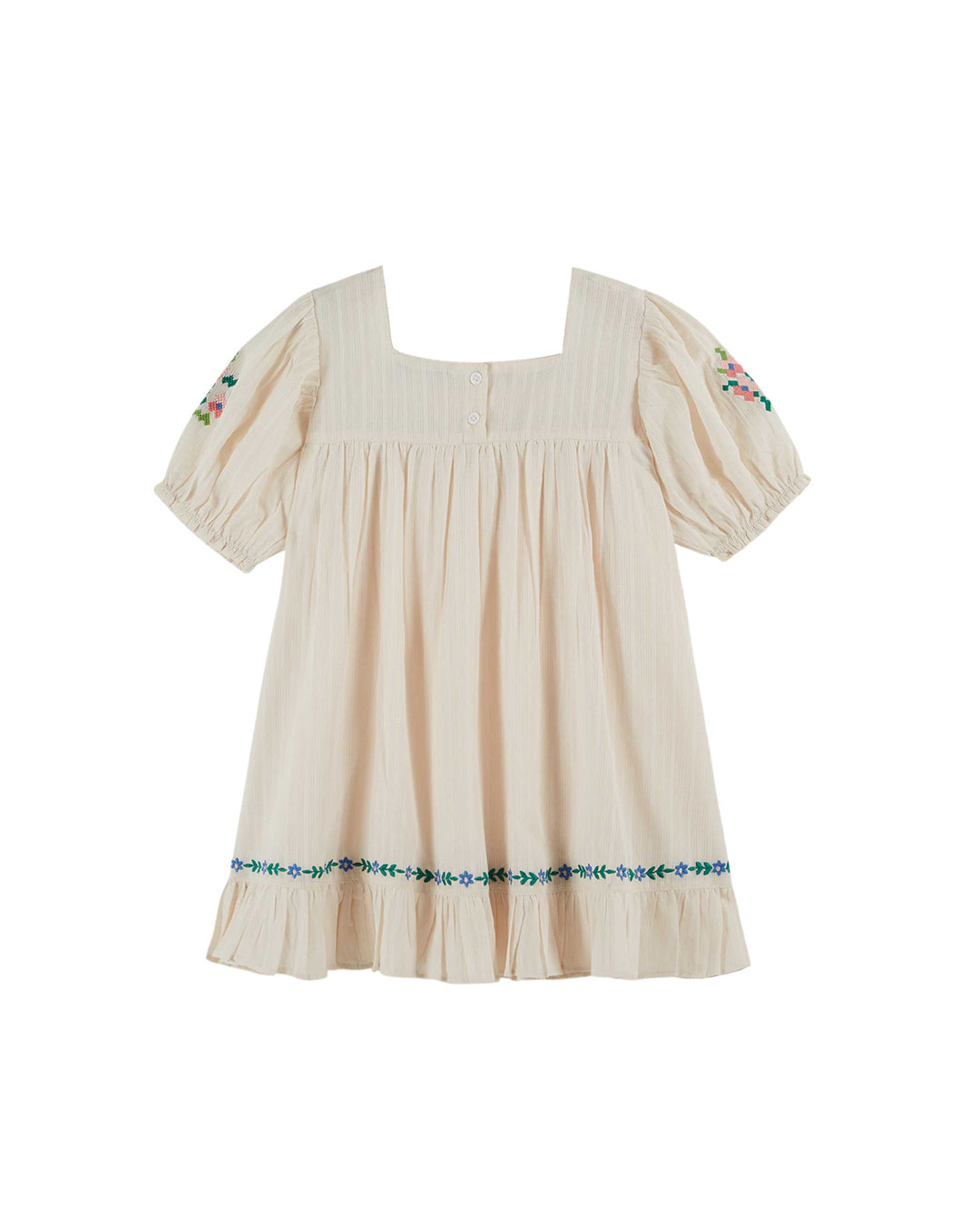 Emile Et Ida :: Robe Brodee Cream / Bue – The Front Shop