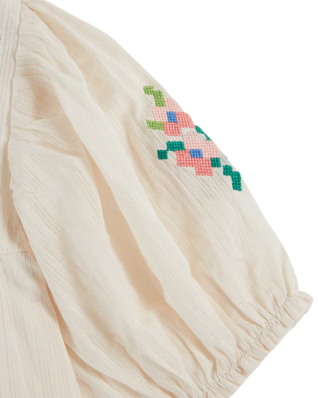 Emile Et Ida :: Robe Brodee Cream / Bue – The Front Shop