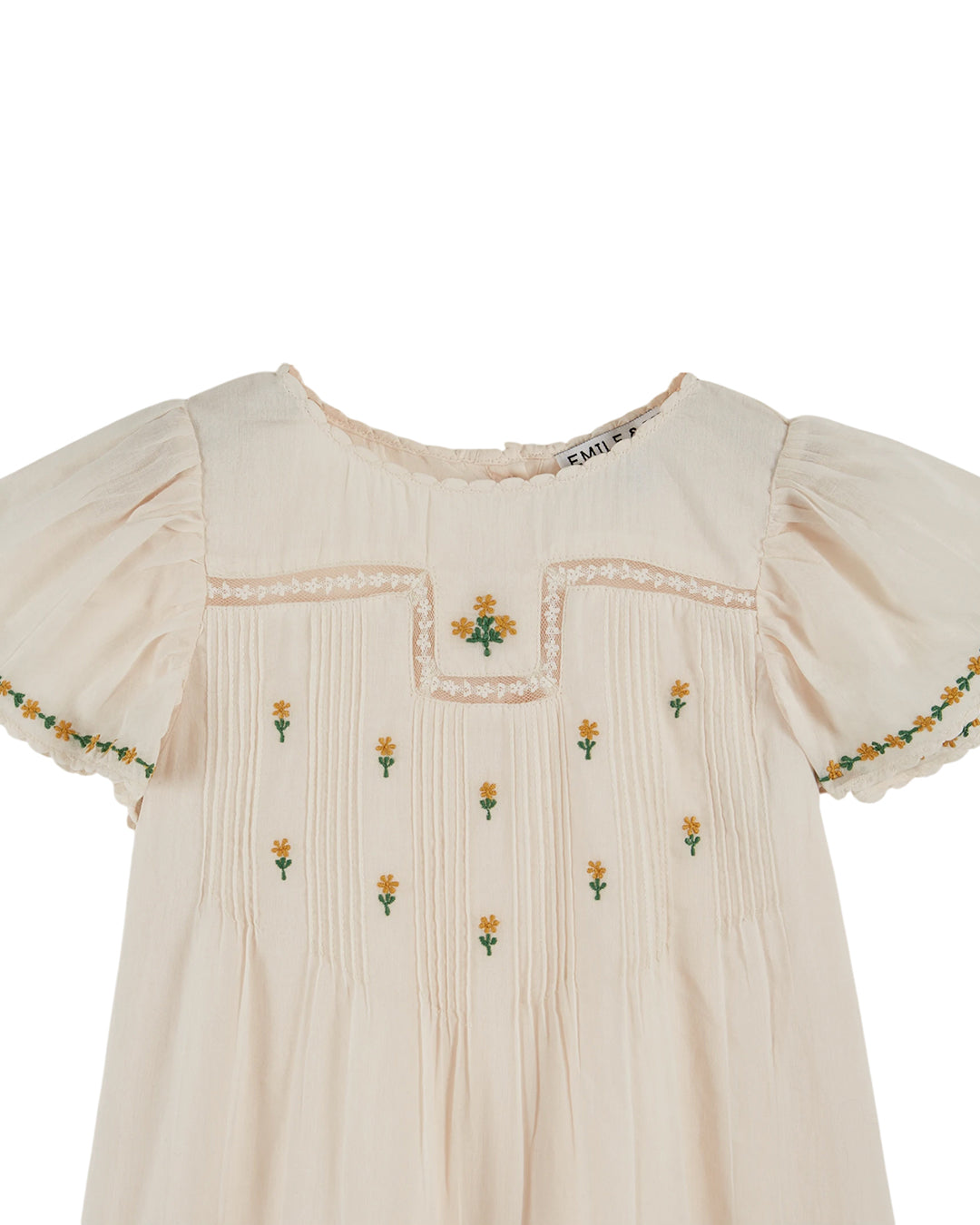Emile Et Ida :: Robe Brodee Creme / Yellow – The Front Shop