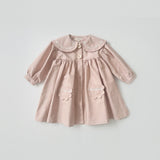 [Exclusive] Mes Kids Des Fleurs :: Floral Embroidery Trench Coat Soft Pink