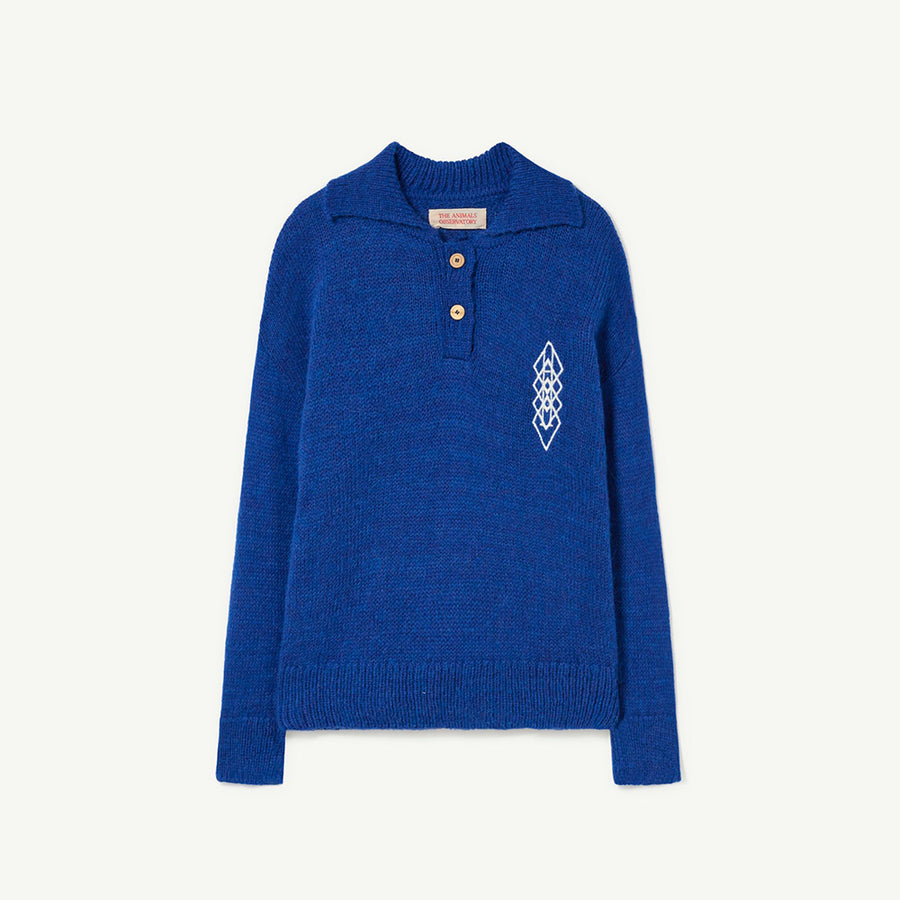 The Animals Observatory :: Raven Kids Sweater Blue Animals