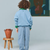 The Animals Observatory - Killifish Warm Kid Sweatshirt Dusty Blue