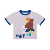 Misha And Puff -  Farm Applique Tee Mist