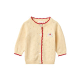 Floess -  Kaya Pointelle Cardigan Soft White