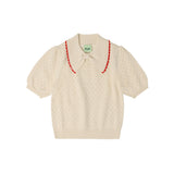 Fub :: Pointelle Polo Ecru