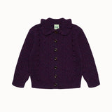 Fub - Lambswool Aran Cardigan Violet