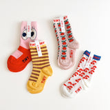Tinycottons :: Apples Medium Socks Wild Rose