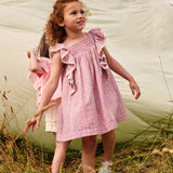 Louise Misha -  Dress Martine Pink Pomelo Checks