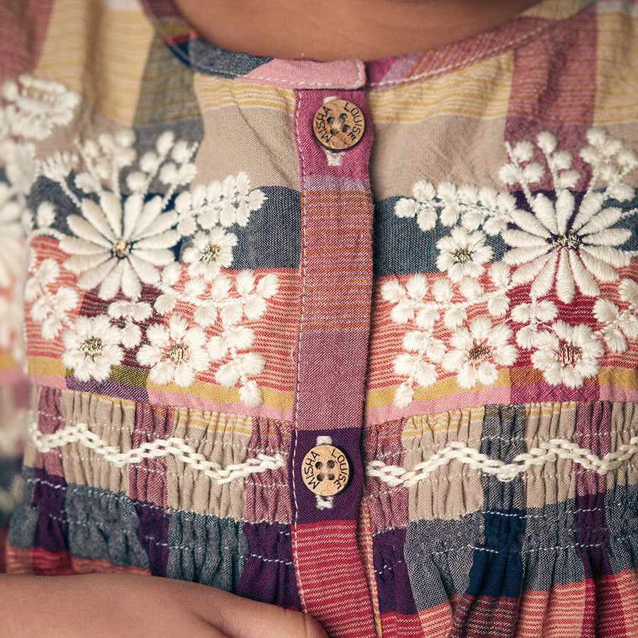 Louise Misha :: Dress Massilia Fuchsia Tartan Roads