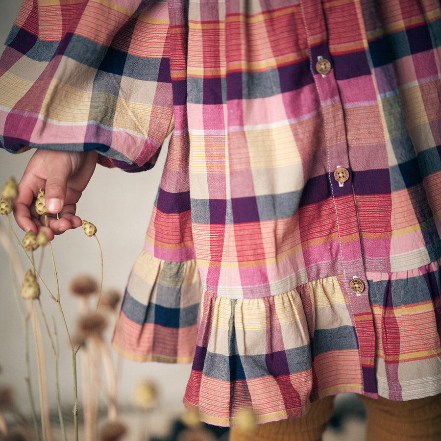 Louise Misha :: Dress Massilia Fuchsia Tartan Roads