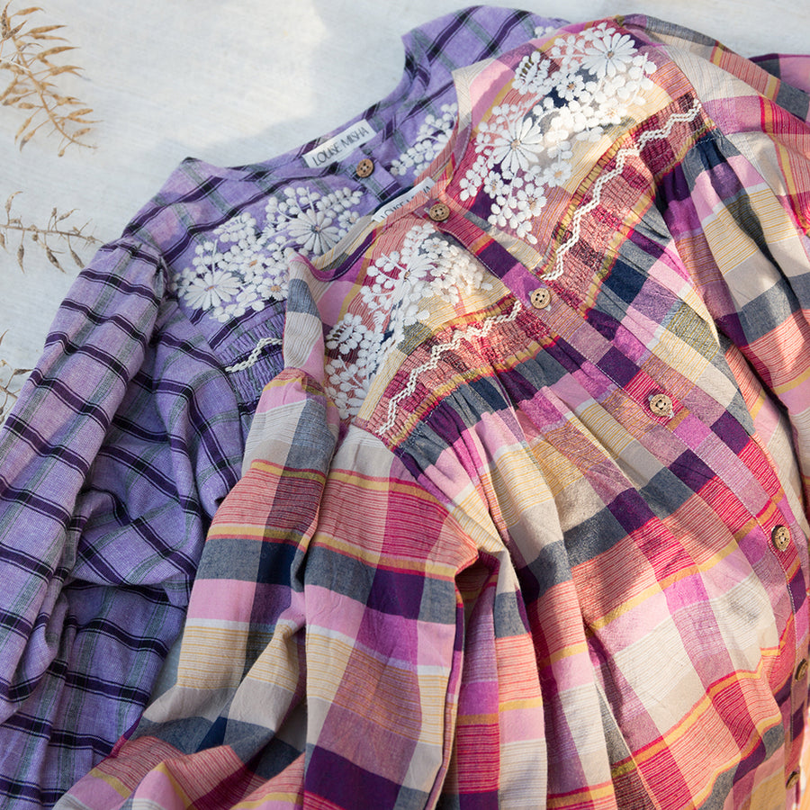 Louise Misha :: Dress Massilia Fuchsia Tartan Roads