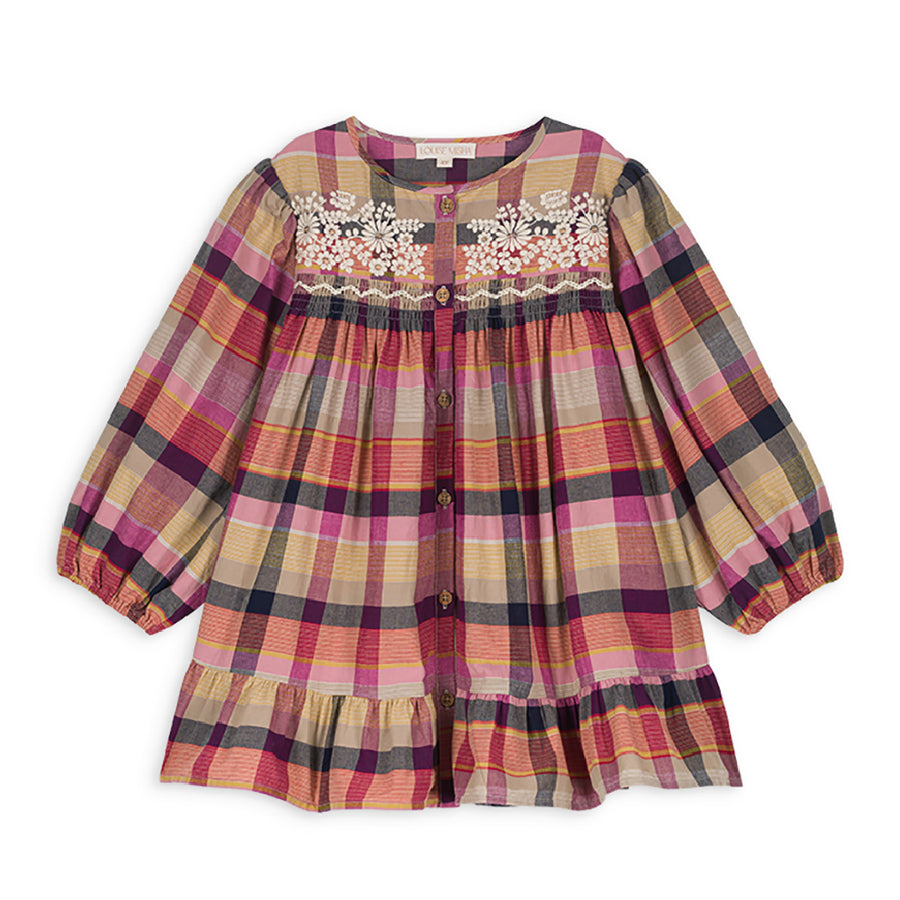 Louise Misha :: Dress Massilia Fuchsia Tartan Roads