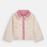 Louise Misha - Reversible Coat Jasmina Raspberry Checks