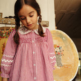 Louise Misha - Dress Delina Raspberry Checks