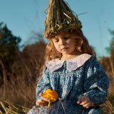 Louise Misha - Dress Solena Navy Snowfall Flower