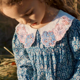 Louise Misha - Dress Solena Navy Snowfall Flower
