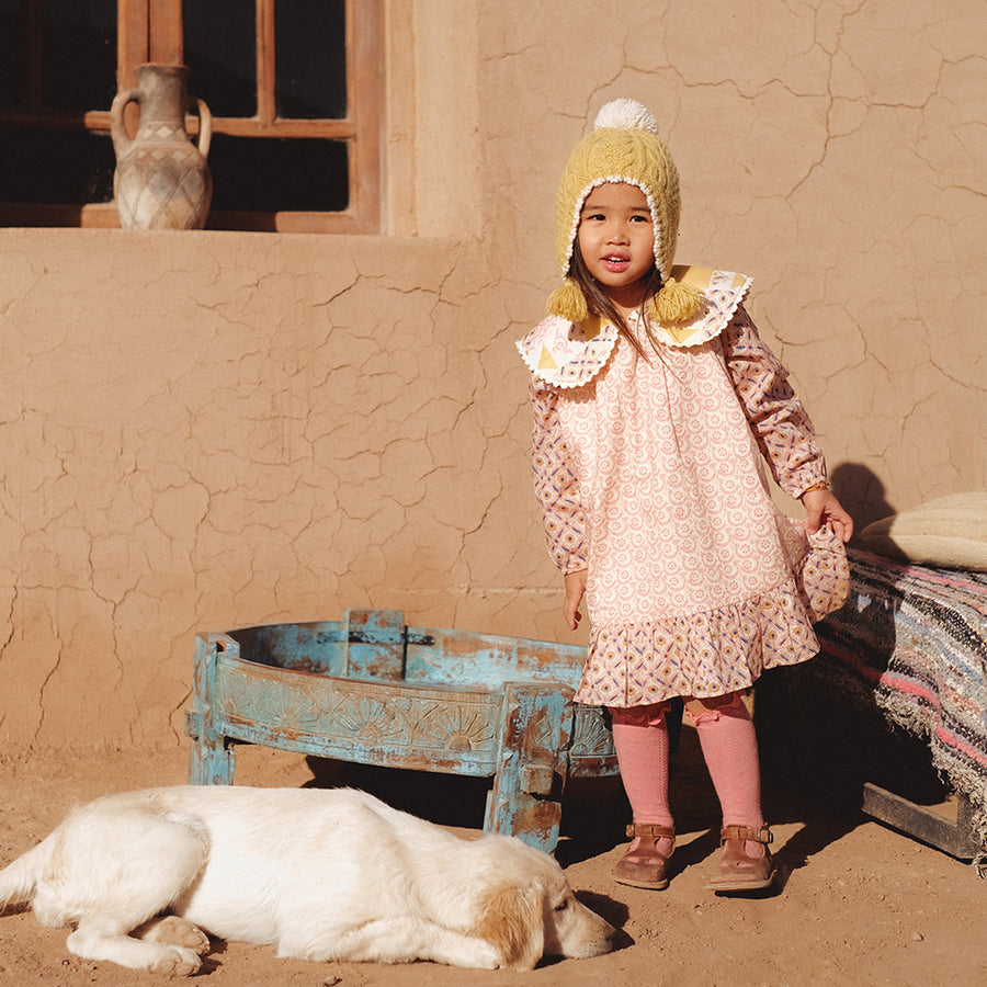 Louise Misha :: Dress Nour Pink Patchwork