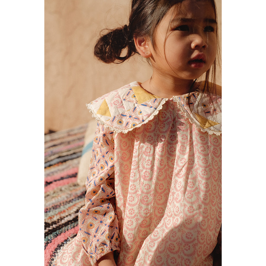 Louise Misha :: Dress Nour Pink Patchwork