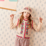 Hello Simone -  Polly Vest Flower Ecru