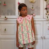 Bachaa -  Mellow Yellow Blouse & Short Set Arabesque Print