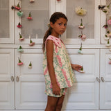 Bachaa -  Mellow Yellow Blouse & Short Set Arabesque Print