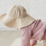 Jamie Kay :: Organic Cotton Noelle Hat Chloe Floral Egret