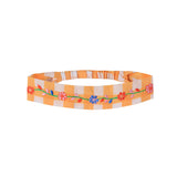 Kidsagogo :: Solange Embroidered Hair Band Vichy Tangerine