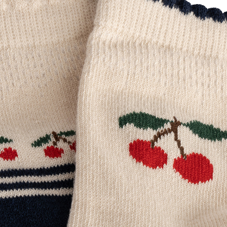 Konges Sloejd :: 2 Pack Cherry Socks Cherry Mix