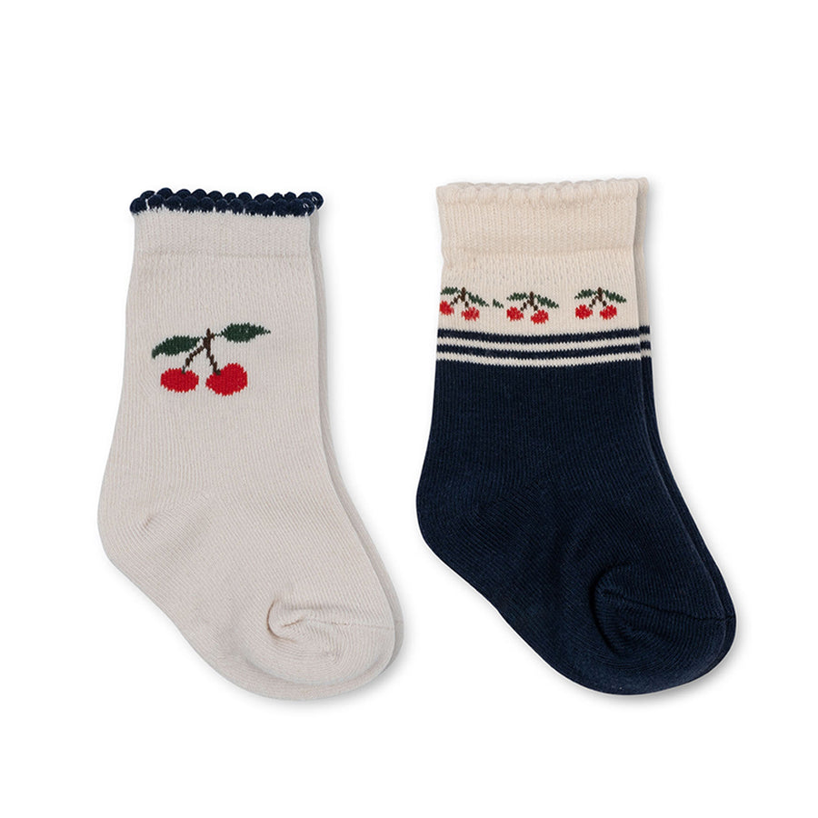 Konges Sloejd :: 2 Pack Cherry Socks Cherry Mix