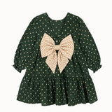 Konges Sloejd - Elin Ls Bow Dress Gots Dot Marseille