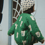 Konges Sloejd - Juno Printed Bomber Jacket Dot Miao Verde