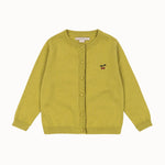 Konges Sløjd Cathy Cardigan Leek Green - kids knit cardigan
