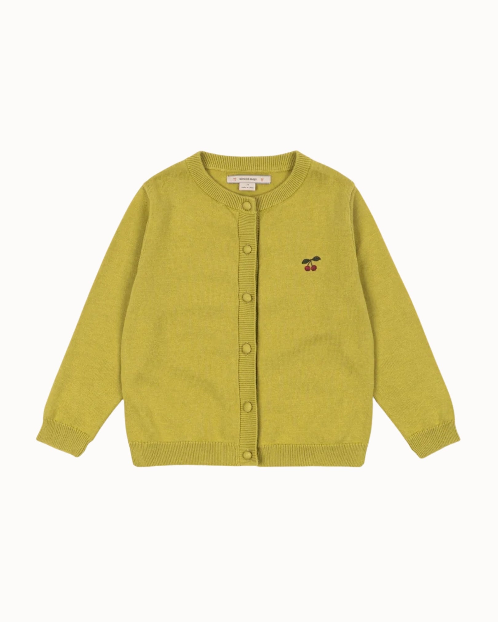 Konges Sløjd Cathy Cardigan Leek Green - kids knit cardigan