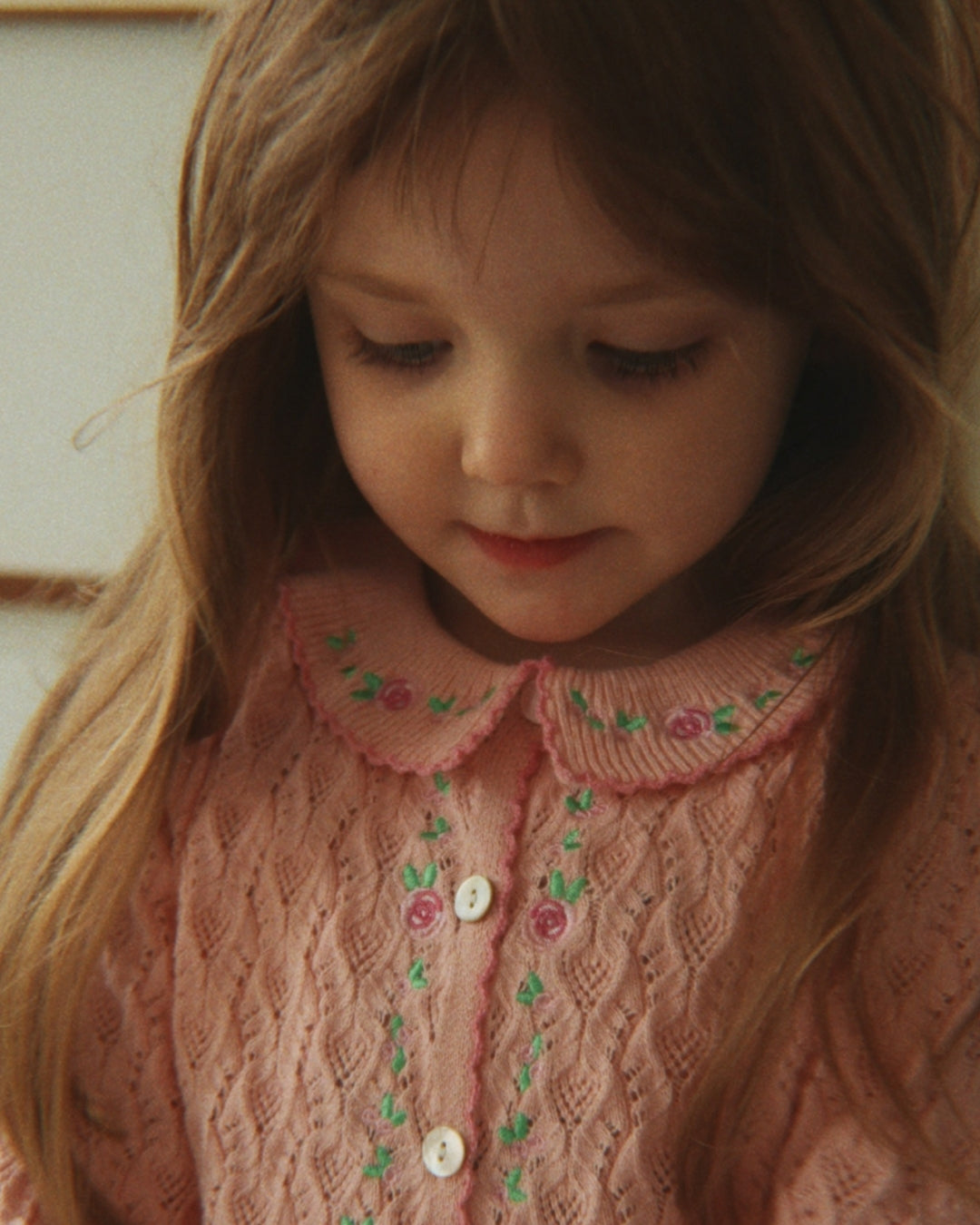 Konges Sløjd Rosier Cardigan Light Rose - kids knit cardigan, view 2