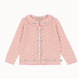 Konges Sløjd Rosier Cardigan Light Rose - kids knit cardigan