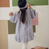 Louise Misha :: Dress Massilia Blue & Purple Checks