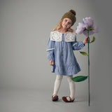 Louise Misha :: Dress Arinola Blue Sonnet Vichy