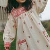 Lali Kids :: Adelle Dress With Petite Flower Embroidery