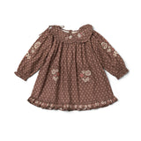 Lali Kids :: Belle Dress In Brown Block Print