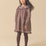 Lali Kids :: Belle Dress In Brown Block Print