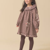 Lali Kids :: Belle Dress In Brown Block Print